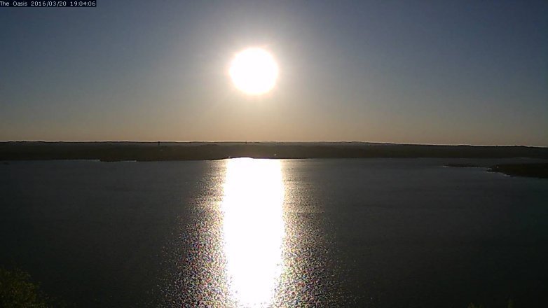 Lake Travis webcam, March 20, 2016 6:10 PM CT