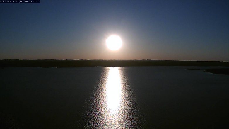 Lake Travis webcam, March 20, 2016 6:25 PM CT