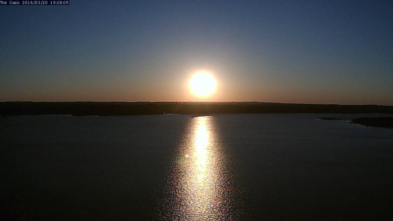 Lake Travis webcam, March 20, 2016 6:35 PM CT