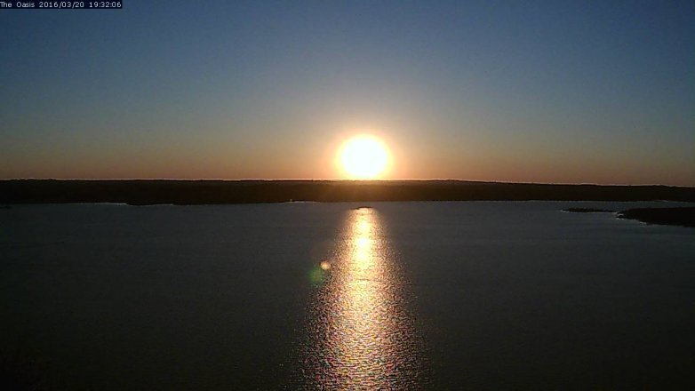 Lake Travis webcam, March 20, 2016 6:40 PM CT