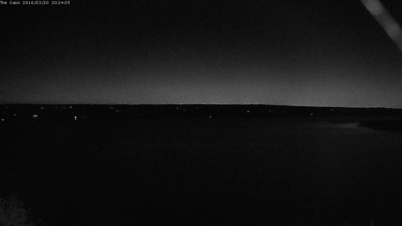 Lake Travis webcam, March 20, 2016 7:30 PM CT