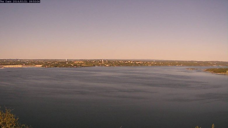 Lake Travis webcam, March 21, 2016 9:00 AM CT