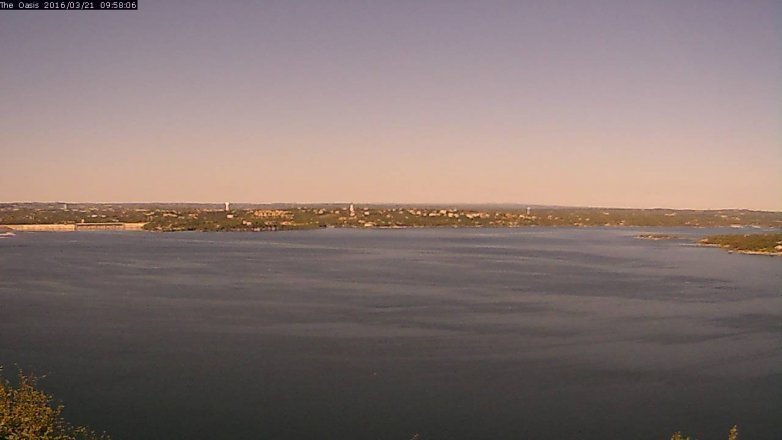 Lake Travis webcam, March 21, 2016 9:05 AM CT
