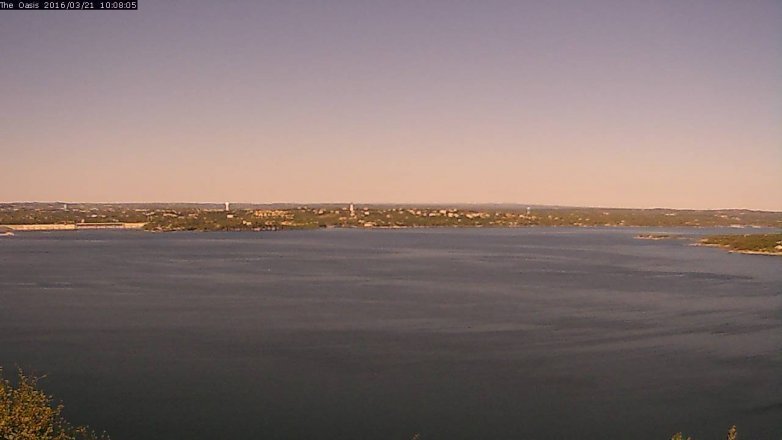 Lake Travis webcam, March 21, 2016 9:15 AM CT