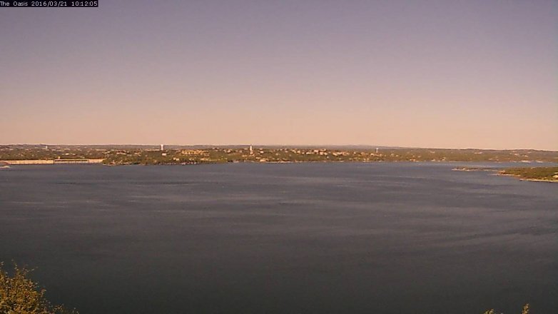 Lake Travis webcam, March 21, 2016 9:20 AM CT