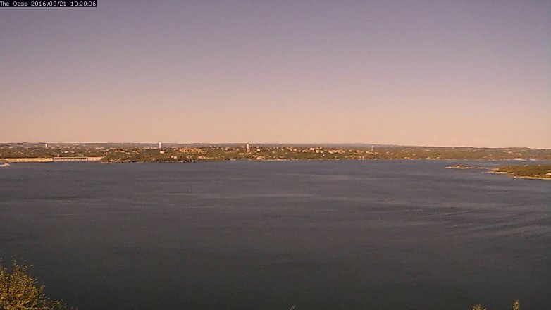 Lake Travis webcam, March 21, 2016 9:25 AM CT