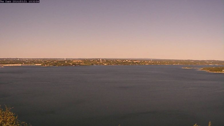 Lake Travis webcam, March 21, 2016 9:40 AM CT