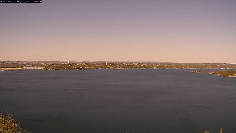 Lake Travis webcam, March 21, 2016 9:45 AM CT