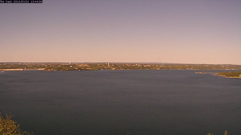 Lake Travis webcam, March 21, 2016 9:50 AM CT