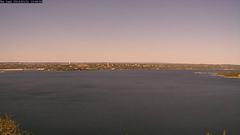 Lake Travis webcam, March 21, 2016 9:55 AM CT