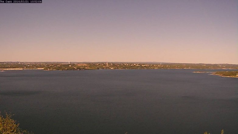 Lake Travis webcam, March 21, 2016 10:00 AM CT