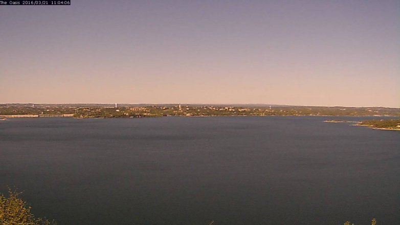 Lake Travis webcam, March 21, 2016 10:10 AM CT