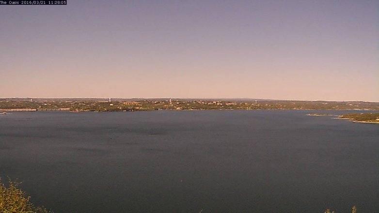 Lake Travis webcam, March 21, 2016 10:35 AM CT