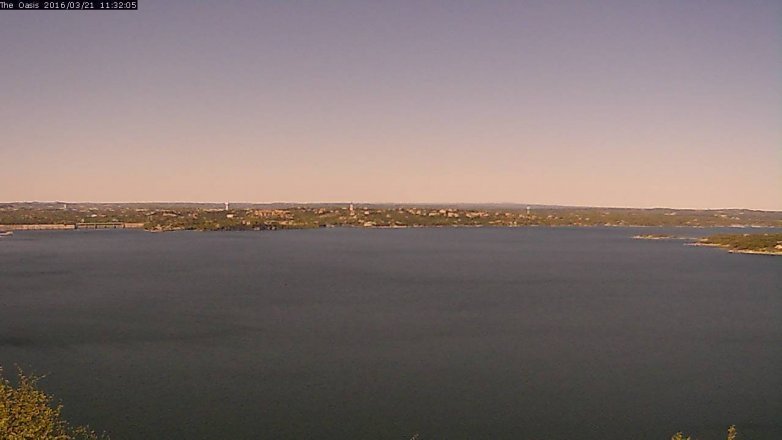 Lake Travis webcam, March 21, 2016 10:40 AM CT
