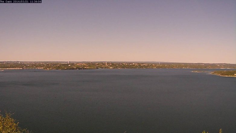 Lake Travis webcam, March 21, 2016 10:45 AM CT