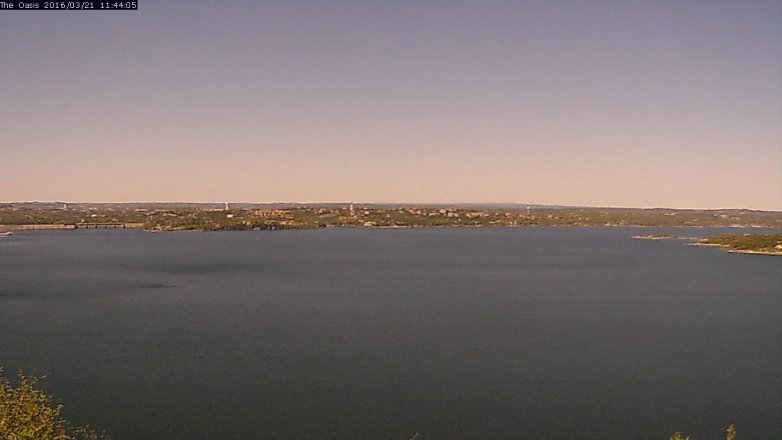 Lake Travis webcam, March 21, 2016 10:50 AM CT