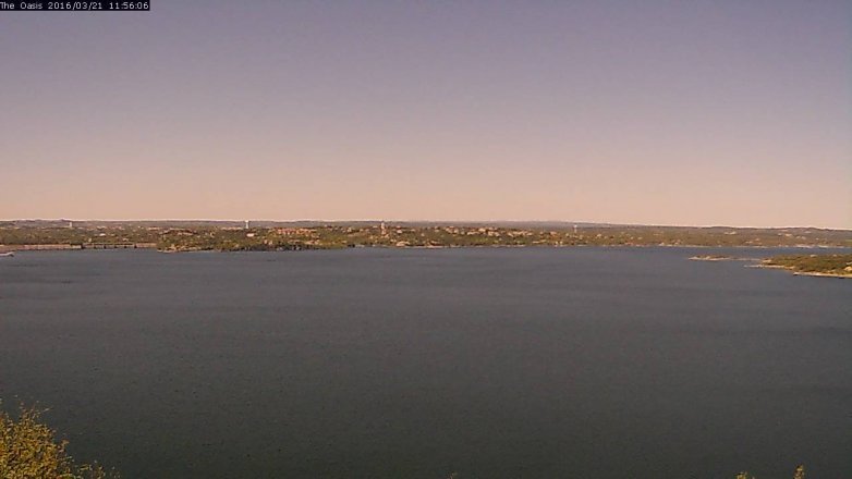 Lake Travis webcam, March 21, 2016 11:05 AM CT