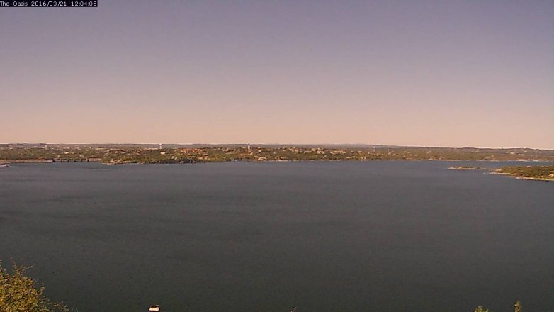 Lake Travis webcam, March 21, 2016 11:10 AM CT