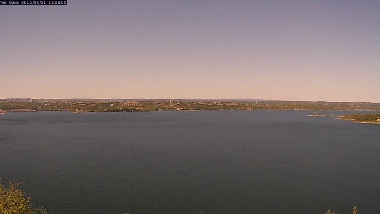 Lake Travis webcam, March 21, 2016 11:15 AM CT