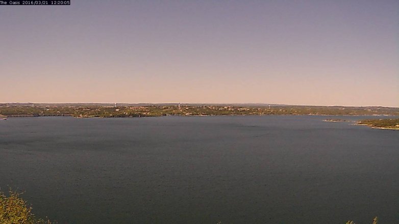 Lake Travis webcam, March 21, 2016 11:25 AM CT