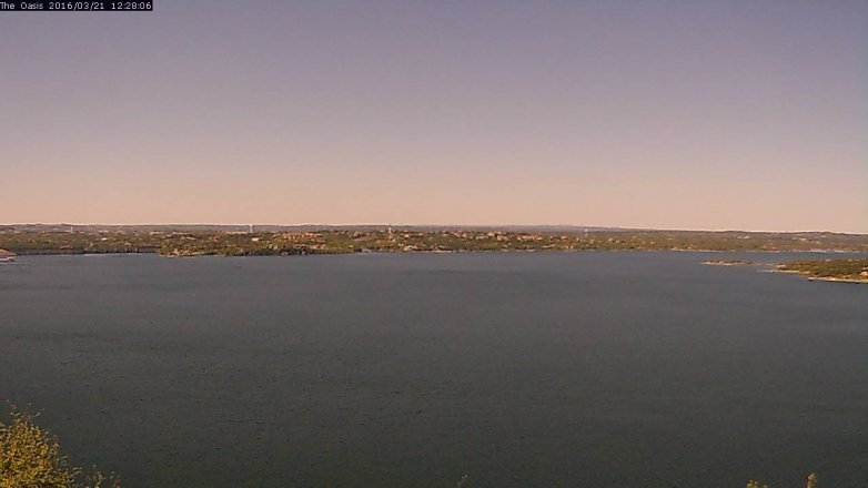 Lake Travis webcam, March 21, 2016 11:35 AM CT