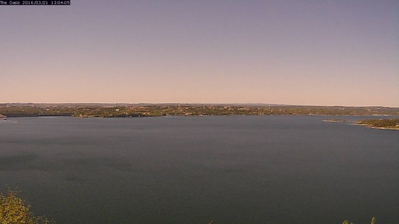 Lake Travis webcam, March 21, 2016 12:10 PM CT