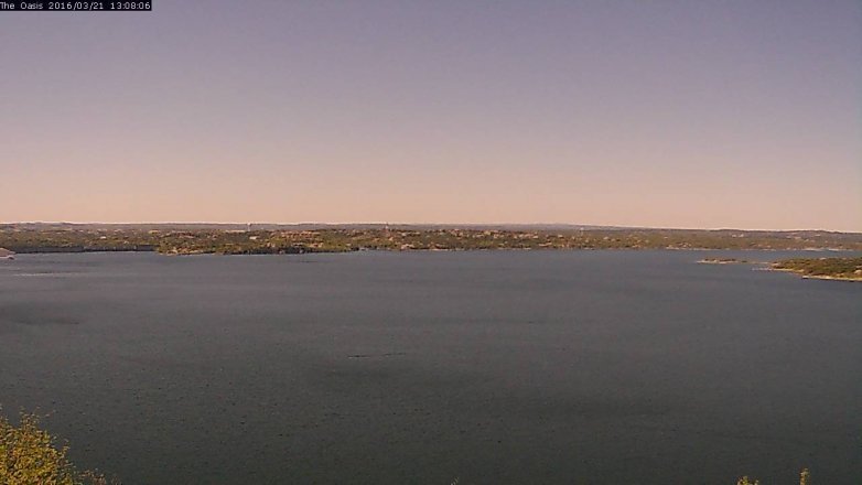 Lake Travis webcam, March 21, 2016 12:15 PM CT