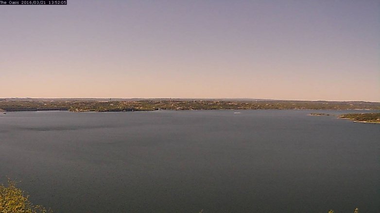 Lake Travis webcam, March 21, 2016 1:00 PM CT