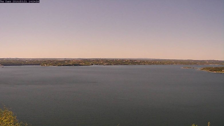 Lake Travis webcam, March 21, 2016 1:10 PM CT