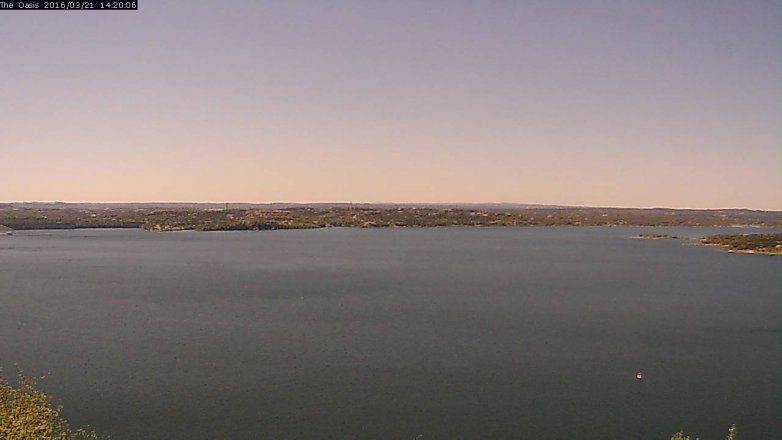 Lake Travis webcam, March 21, 2016 1:30 PM CT