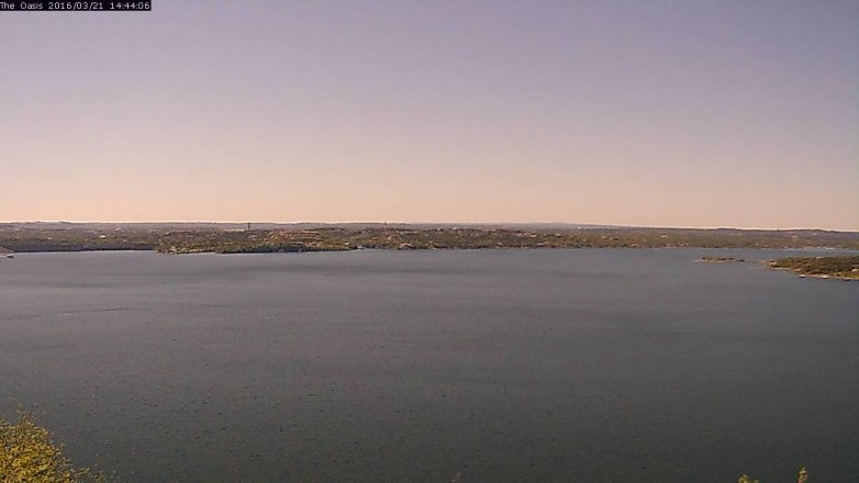Lake Travis webcam, March 21, 2016 1:50 PM CT