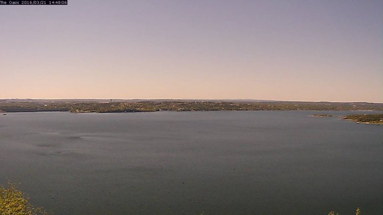 Lake Travis webcam, March 21, 2016 1:55 PM CT