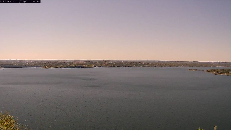 Lake Travis webcam, March 21, 2016 2:05 PM CT