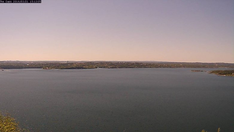 Lake Travis webcam, March 21, 2016 2:20 PM CT
