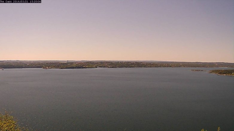 Lake Travis webcam, March 21, 2016 2:25 PM CT