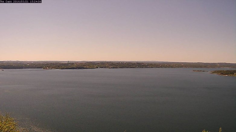 Lake Travis webcam, March 21, 2016 2:30 PM CT