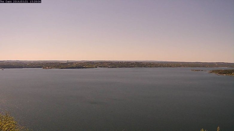 Lake Travis webcam, March 21, 2016 2:35 PM CT