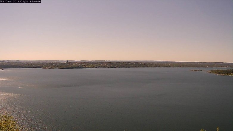 Lake Travis webcam, March 21, 2016 2:55 PM CT