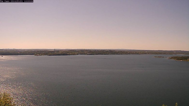 Lake Travis webcam, March 21, 2016 3:05 PM CT