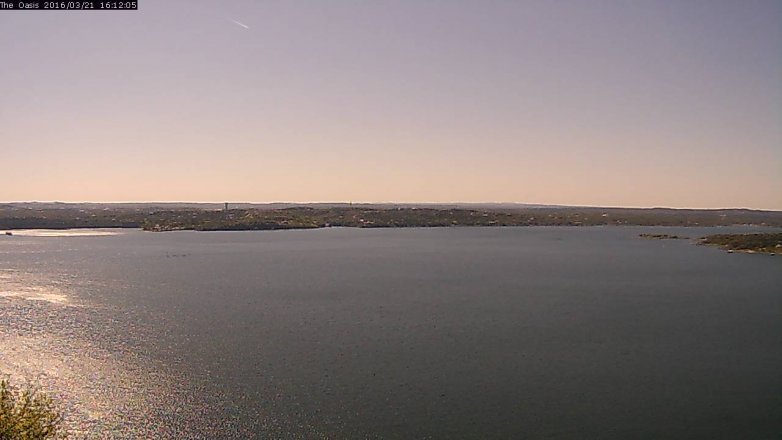 Lake Travis webcam, March 21, 2016 3:20 PM CT