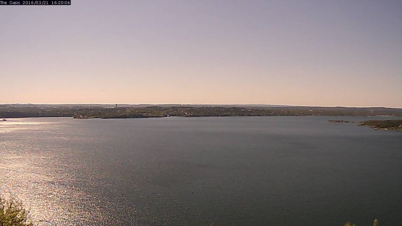 Lake Travis webcam, March 21, 2016 3:25 PM CT