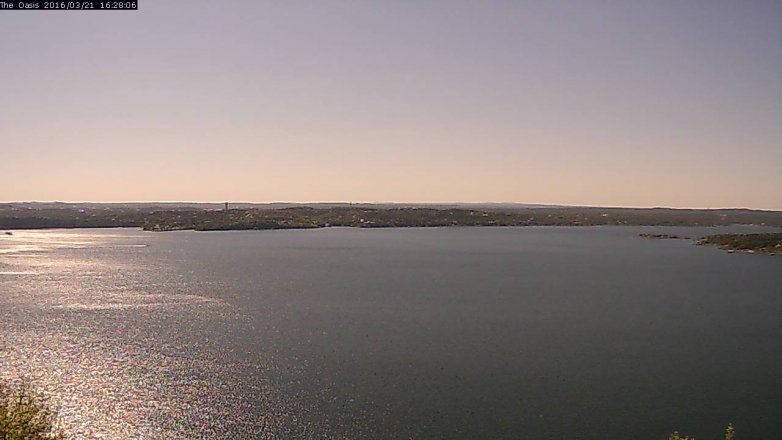 Lake Travis webcam, March 21, 2016 3:35 PM CT