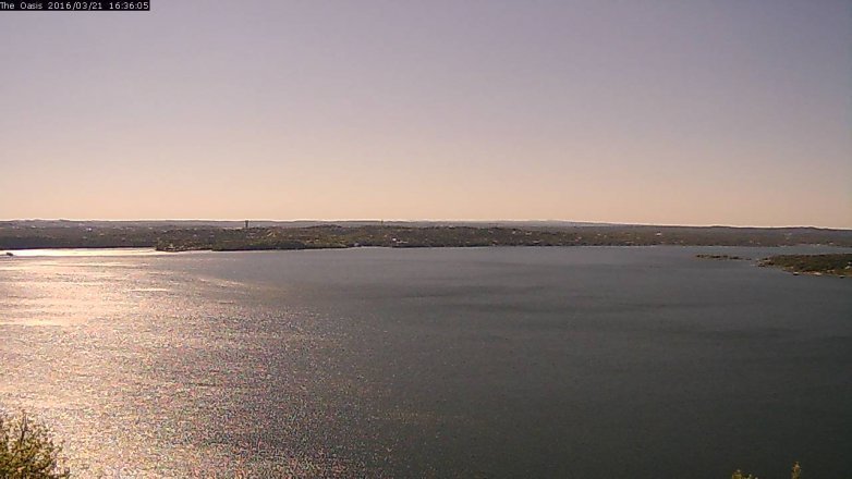 Lake Travis webcam, March 21, 2016 3:45 PM CT