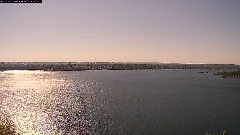 Lake Travis webcam, March 21, 2016 3:50 PM CT