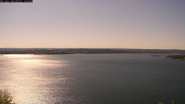 Lake Travis webcam, March 21, 2016 3:55 PM CT
