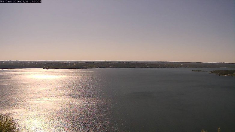 Lake Travis webcam, March 21, 2016 4:05 PM CT