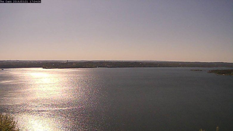 Lake Travis webcam, March 21, 2016 4:10 PM CT