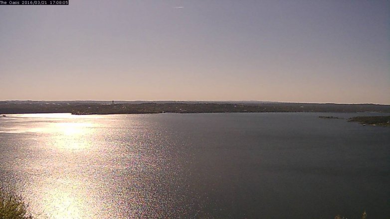 Lake Travis webcam, March 21, 2016 4:15 PM CT
