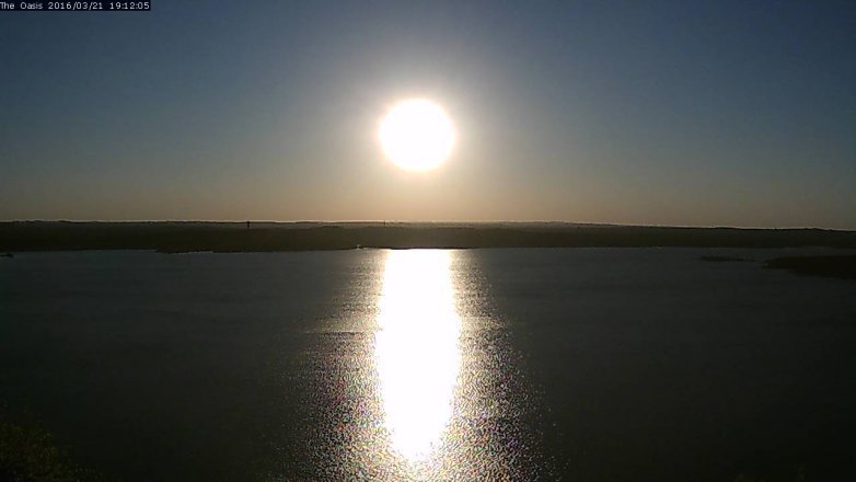 Lake Travis webcam, March 21, 2016 6:20 PM CT