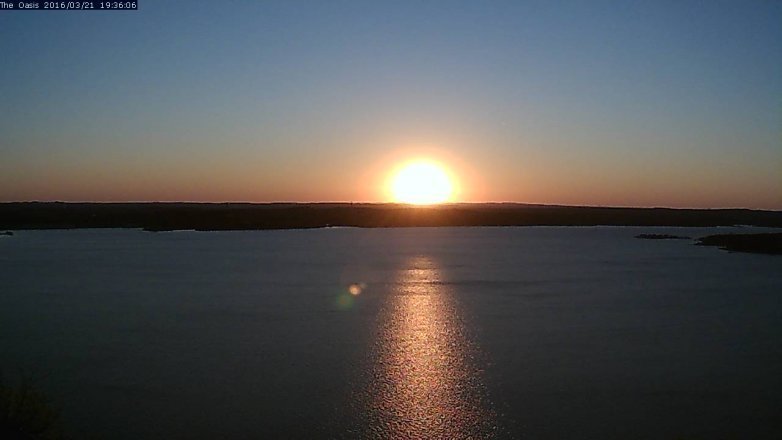 Lake Travis webcam, March 21, 2016 6:40 PM CT